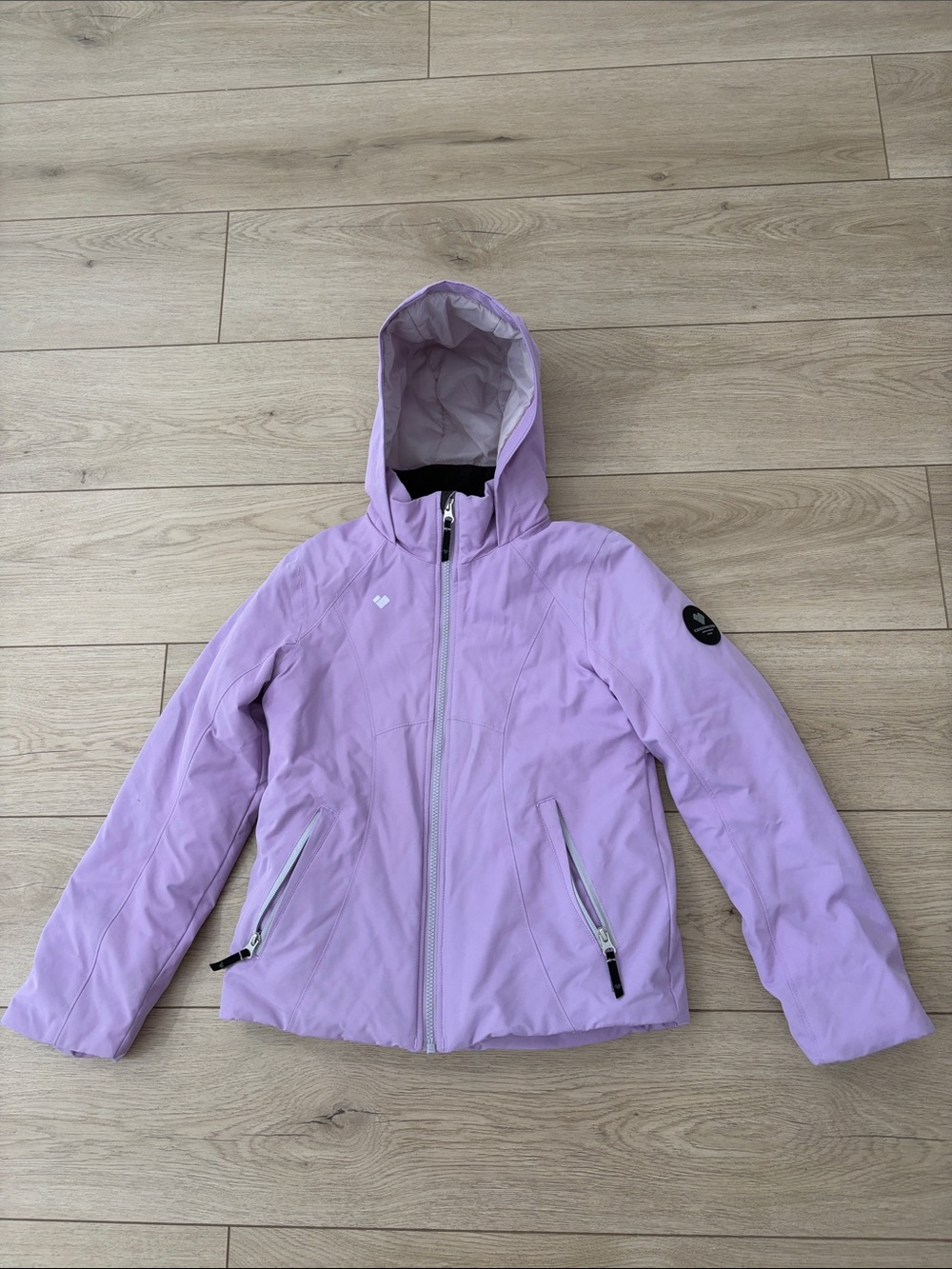 Obermeyer Girls' Lavender Purple Hooded Ski Rylee Jacket